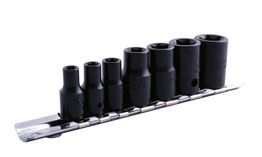 LASER 0897 Star Power Socket Set 7 Pieces 1/4" 3/8" Drive Chrome Vanadium Steel
