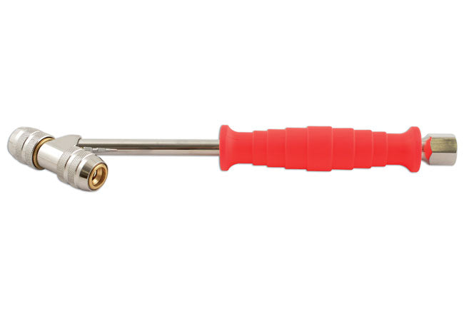LASER 5441 Tyre Valve Connector Twin Head Clip On Valve Closed Soft Handle