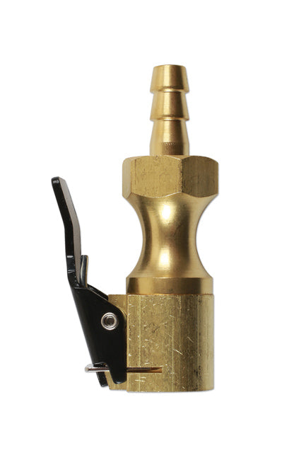 LASER 5442 Tyre Valve Connector Clip On Chuck Open End Brass 1/4" Hose