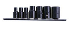 LASER 0897 Star Power Socket Set 7 Pieces 1/4" 3/8" Drive Chrome Vanadium Steel