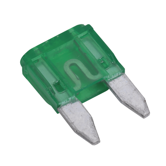 Sealey Automotive Mini Fuse Blade Electrical 30A 50 Pieces Car Van Green MBF3050