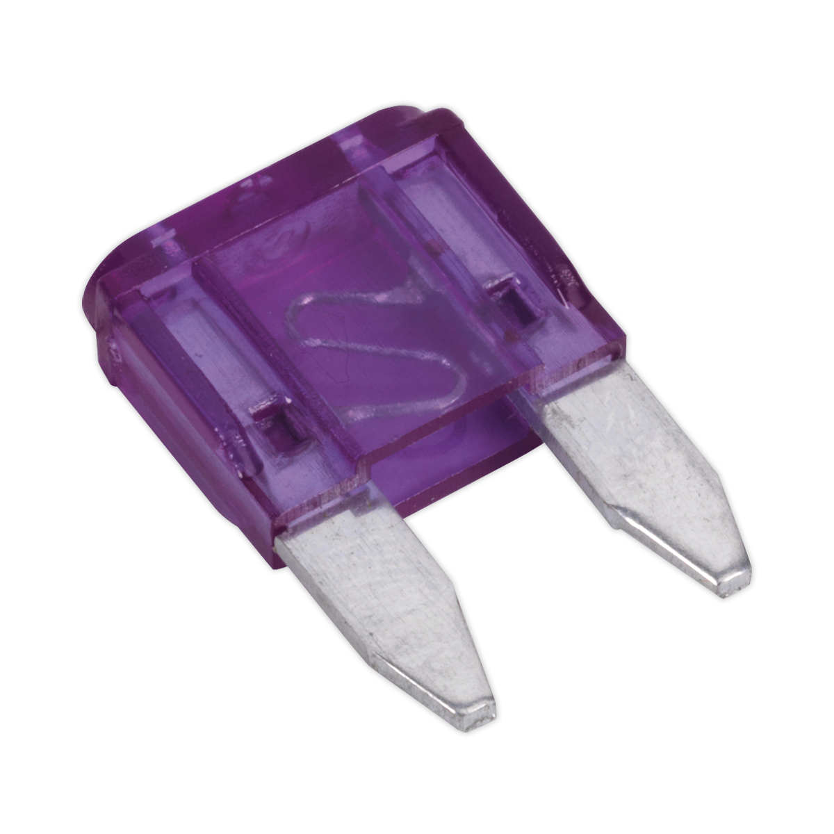 Sealey Automotive Mini Fuse Blade Electrical 3A 50 Pieces Car Van Purple MBF350