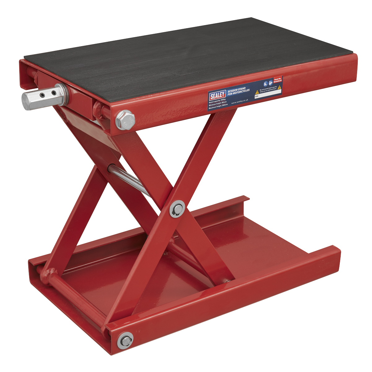 Sealey Scissor Stand For Motorcycles With Ball-Bearing Rollers 450kg MC5908