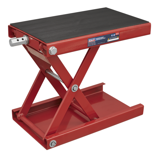 Sealey Scissor Stand For Motorcycles With Ball-Bearing Rollers 450kg MC5908