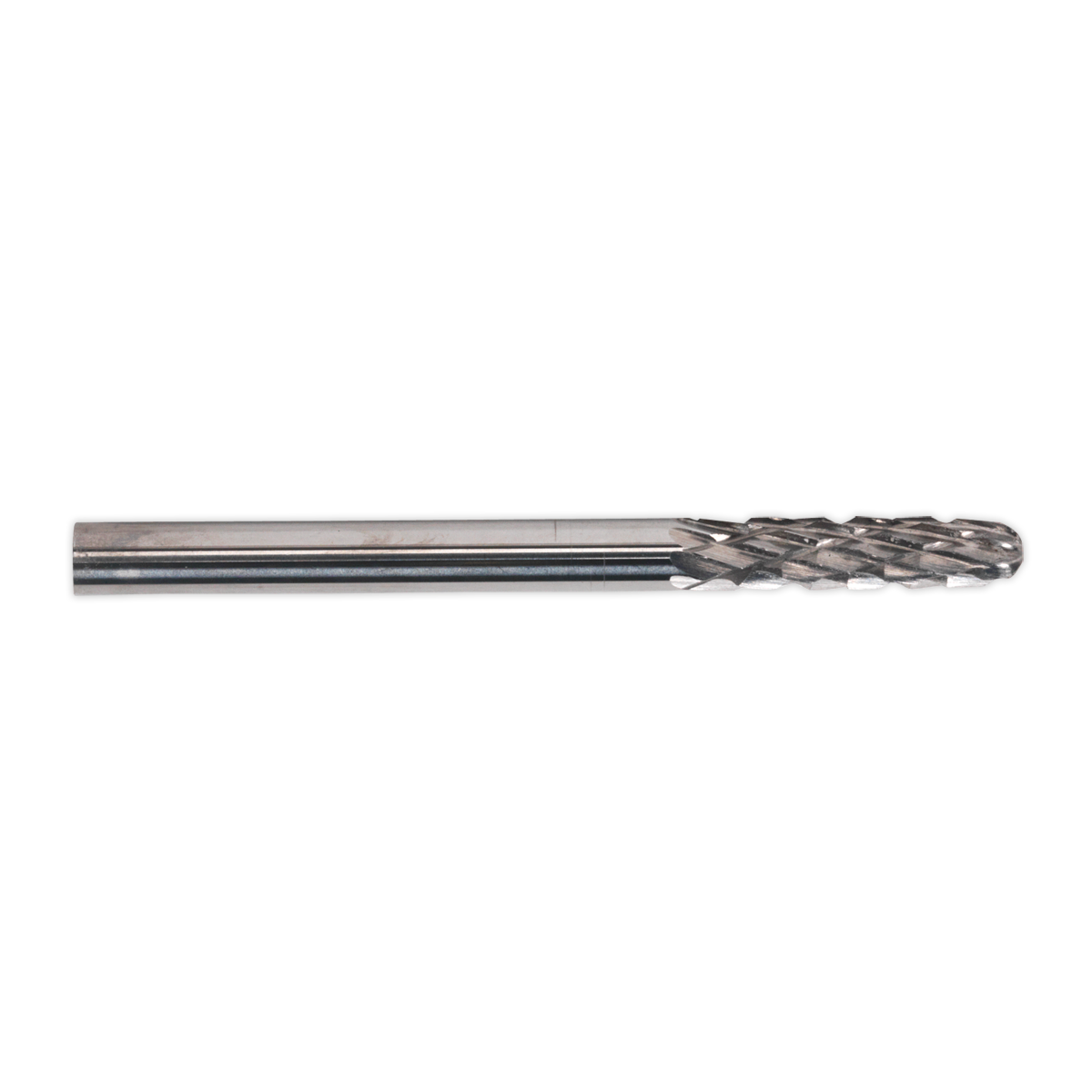 Sealey Micro Carbide Burr Ball Nosed Cylinder 3mm Silver Pack of 3 Pieces MCB002