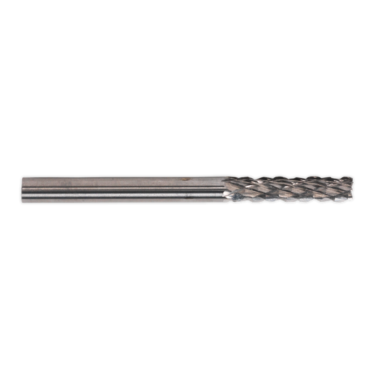 Sealey Micro Carbide Burr Cylinder with End Cutter 3mm Pack of 3 Pieces MCB003