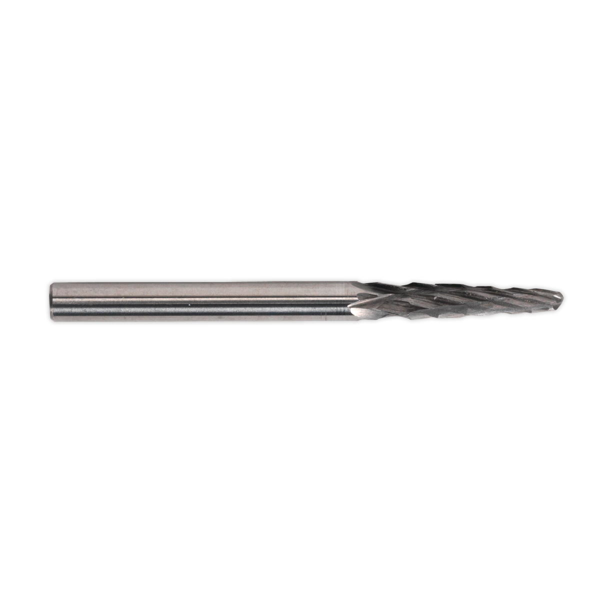 Sealey Micro Carbide Burr Ball Nose Taper 3mm Pack of 3 Pieces Silver MCB004