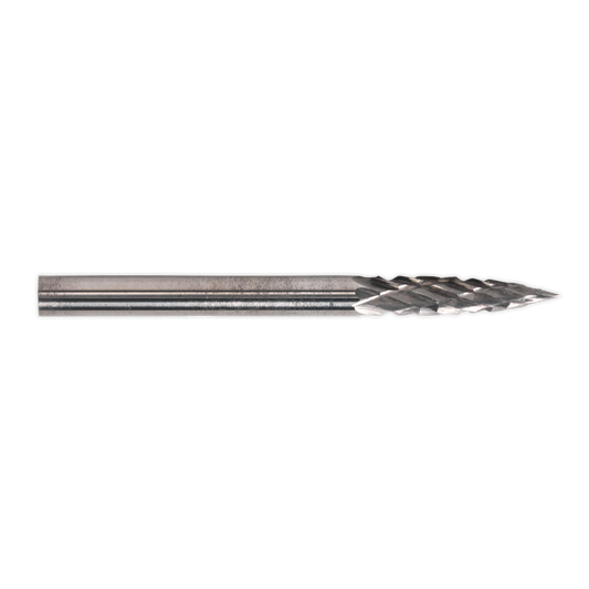 Sealey Micro Carbide Burr Pointed Tree 3mm Plastic Storage Box Pack Of 3 MCB005