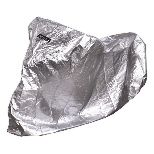 Sealey Motorcycle Double Layer Cover Large 2460 x 1050 x 1270mm Silver MCL