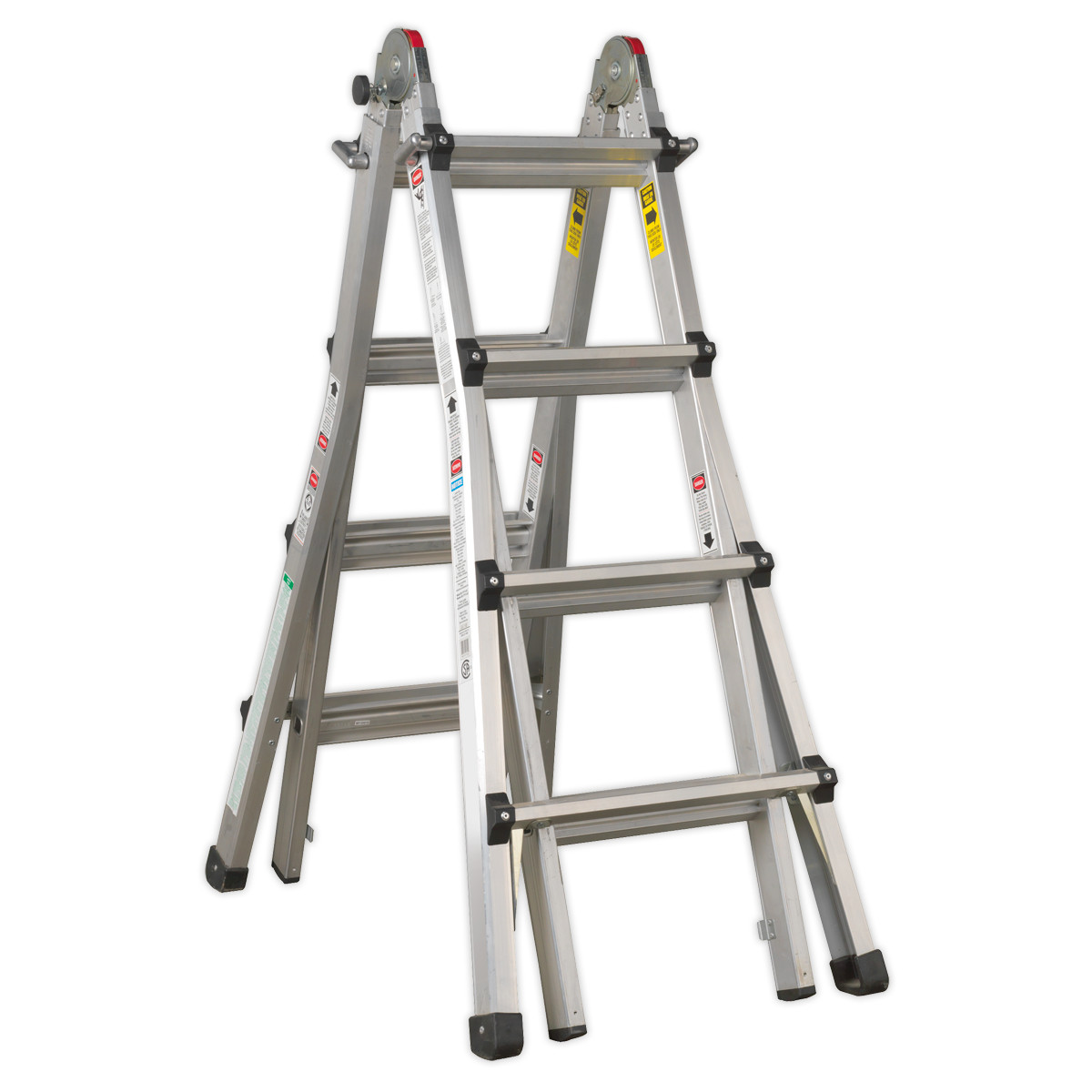Sealey Aluminium Telescopic Ladder 4-Way EN 131 Adjustable Height AFPL3