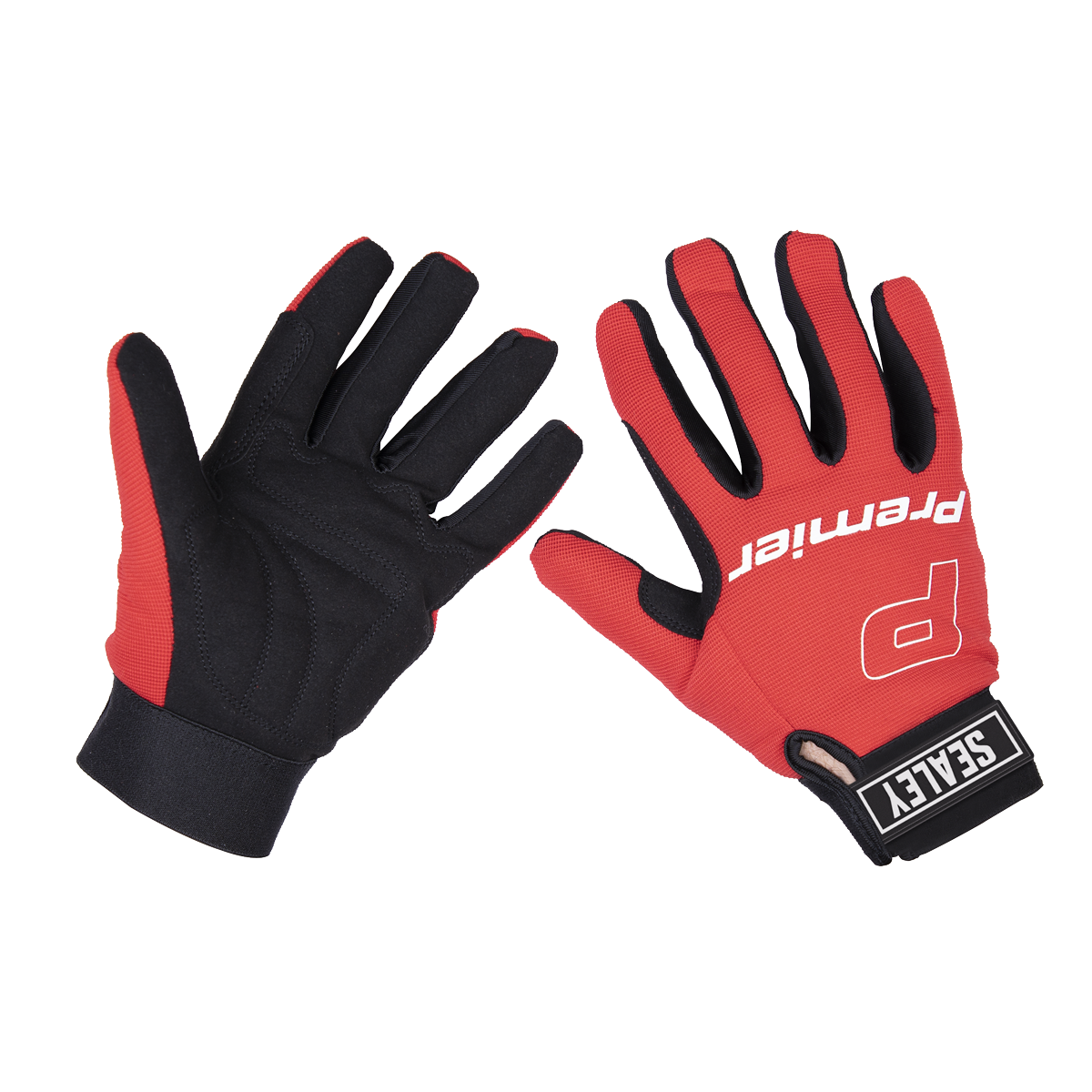 Sealey Mechanics Workshop Safety Work Gloves Padded Palm - Large MG796L
