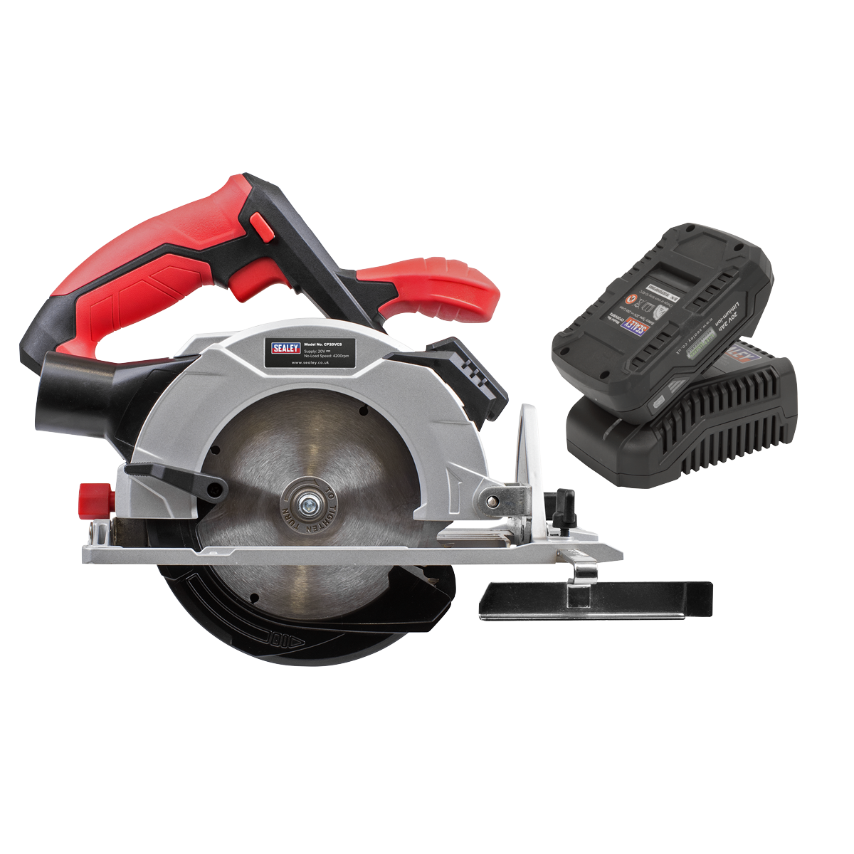 Sealey 20V 2Ah SV20 Series Ø150mm Circular Saw Kit Lighweight CP20VCSKIT1
