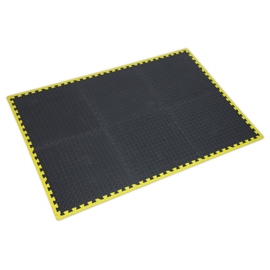 Sealey Interlocking Comfort Workshop Mat Set 1240x1825mm Foam Flooring MIC1218Y3
