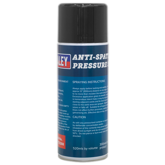 Sealey Anti-Spatter Pressure Spray No Acrid Fumes Non-Toxic 300mL MIG/722308