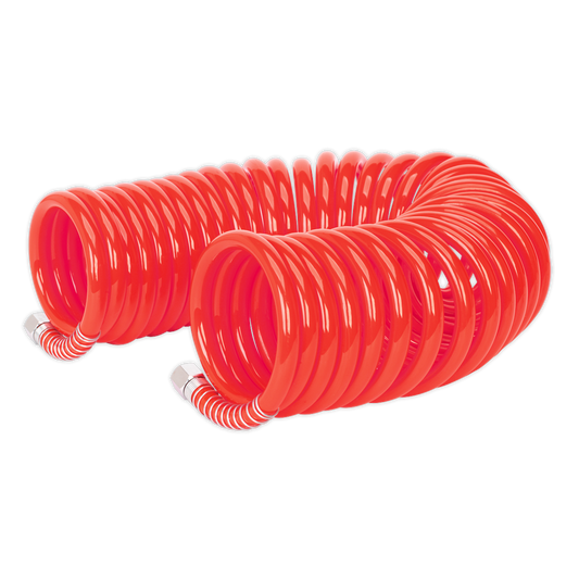 Sealey 10mx8mm 1/4" BSP Coiled Air Hose Compatible With Model AC34/AC30 AH10C/8