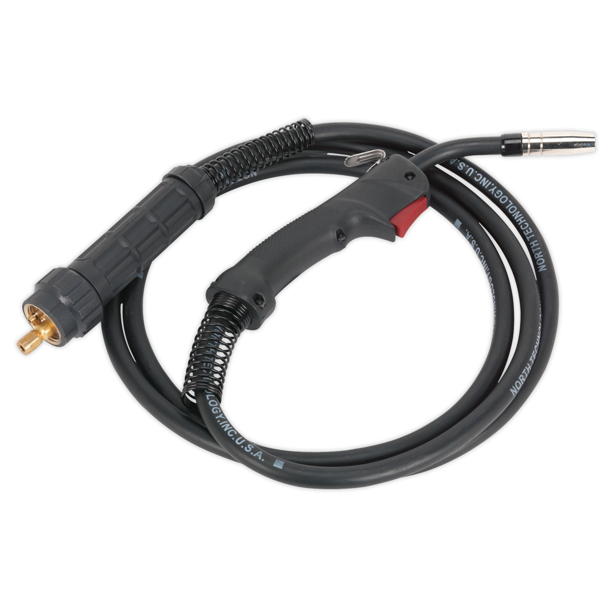 Sealey MIG Torch 3 Metres Euro Connector MB15 Heat-Proof Cable - Black MIG/N315