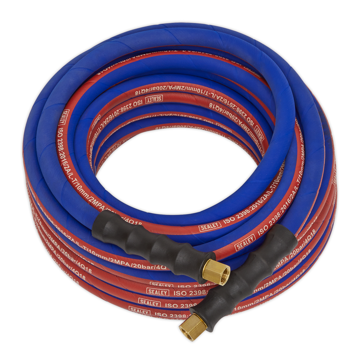 Sealey 10m x Ø8mm Extra Heavy Duty Air Hose With 1/4" BSP Unions EN 2398 AH10R