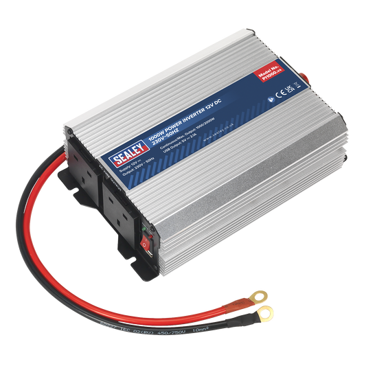 Sealey 1000W Power Inverter 12V DC Power Supply USB Port - 230V~50Hz PI1000