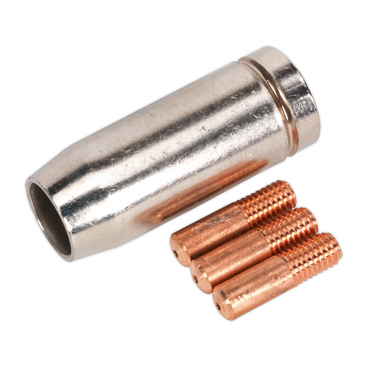 Sealey Conical Nozzle x 1 Contact Tip 0.8mm x 3 For TB14K Torch Type MIG954