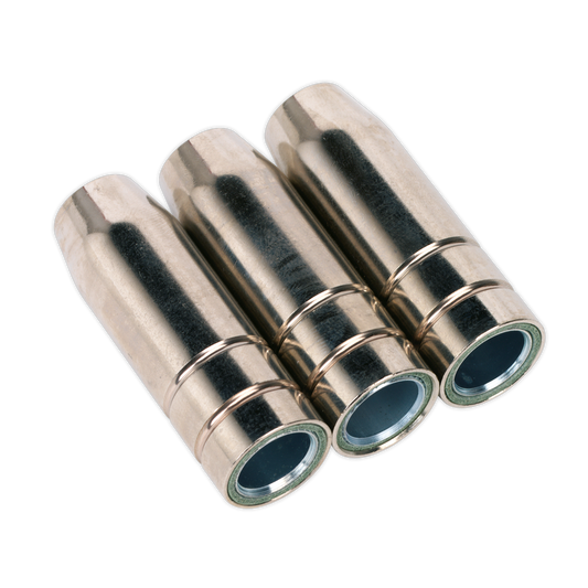 Sealey Conical Nozzle Compatible With MB15 Torches Silver - Pack of 3 Pcs MIG955