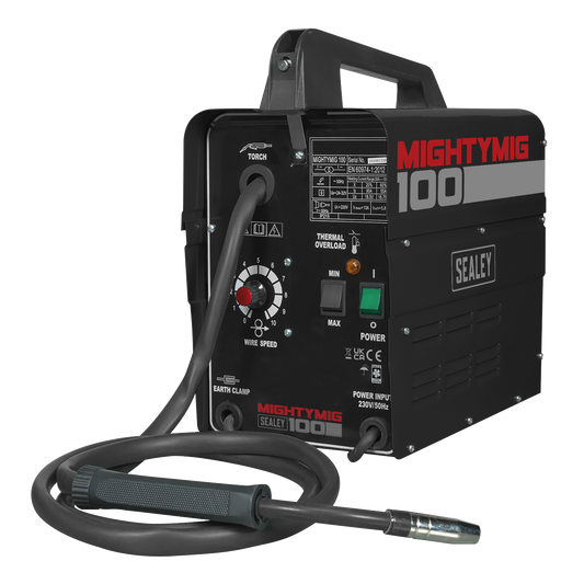 Sealey Professional No-Gas MIG Welder Ready-To-Go 100Amp 230V MIGHTYMIG100