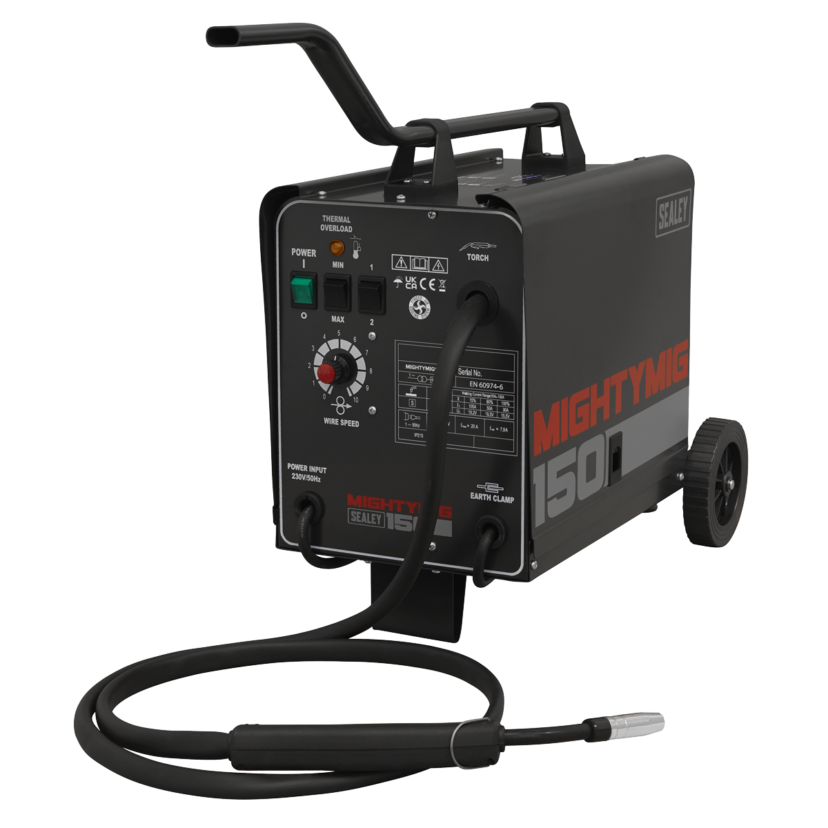 Sealey Professional Gas/No-Gas MIG Welder Ready-To-Go 150Amp 230V MIGHTYMIG150