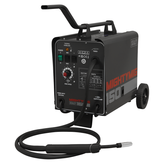 Sealey Professional Gas/No-Gas MIG Welder Ready-To-Go 150Amp 230V MIGHTYMIG150