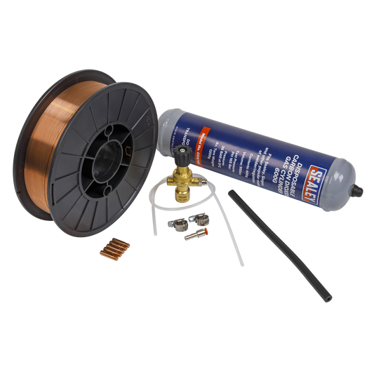Sealey MIG Consumables Kit Conversion Kit Gas Cylinder Wire Contact Tip MIGKIT