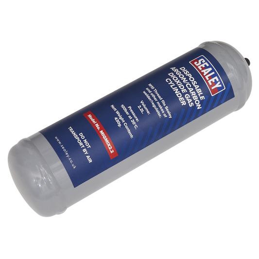 Sealey 430g Disposable Argon/Carbon Dioxide Gas Cylinder 2.2L MIGMIX2.2