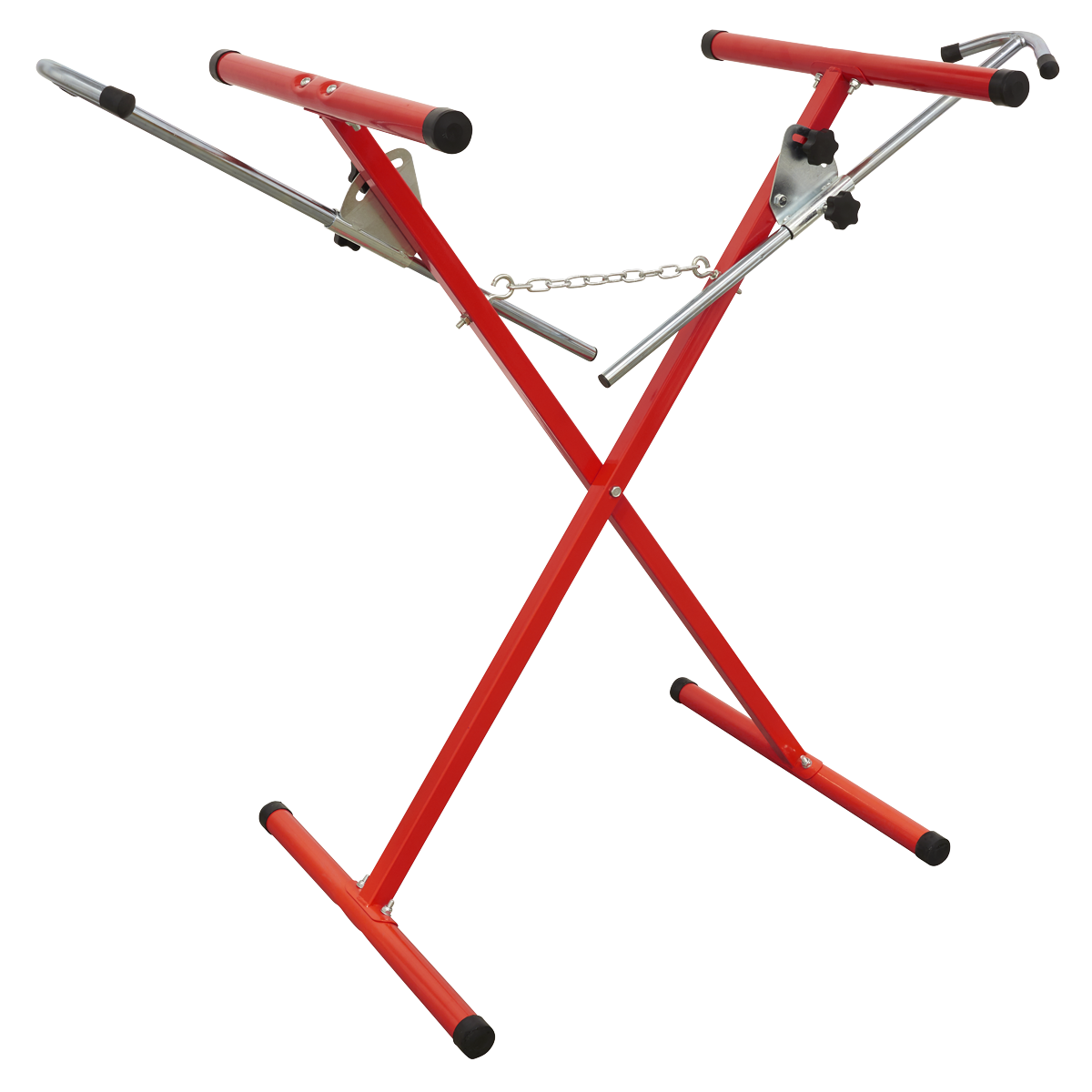 Sealey Folding Bumper/Panel Stand With Adjustable Stand Width Red/Silver MK54