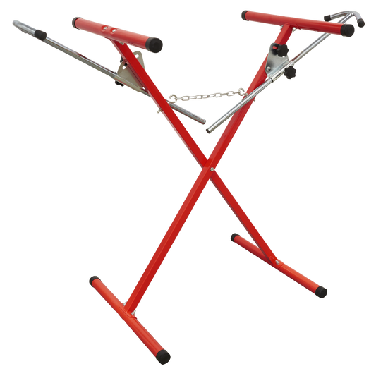 Sealey Folding Bumper/Panel Stand With Adjustable Stand Width Red/Silver MK54