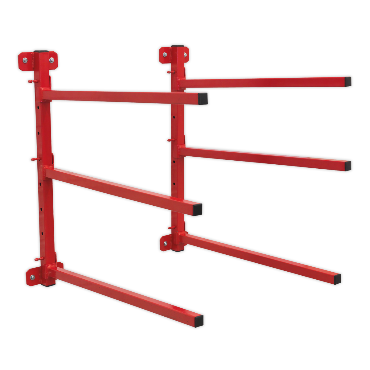 Sealey Folding Bumper Rack Arms Wall Mountable In Nine Positions - Red MK56