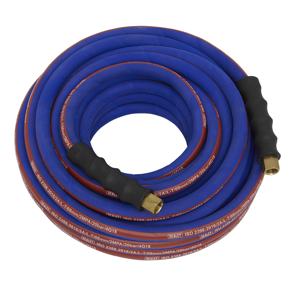 Sealey Air Hose 15 Metres x Ø8mm With 1/4" BSP Unions Extra Heavy Duty AH15R