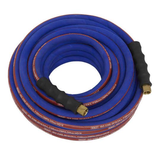 Sealey Air Hose 15 Metres x Ø8mm With 1/4" BSP Unions Extra Heavy Duty AH15R