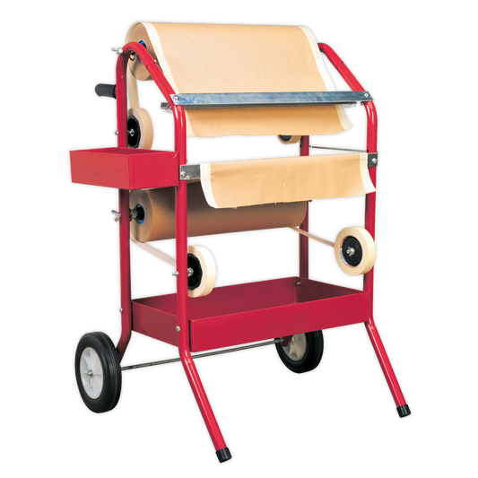 Sealey Masking Paper Dispenser Station With Storage Tray 2 x 450mm Rolls MK66