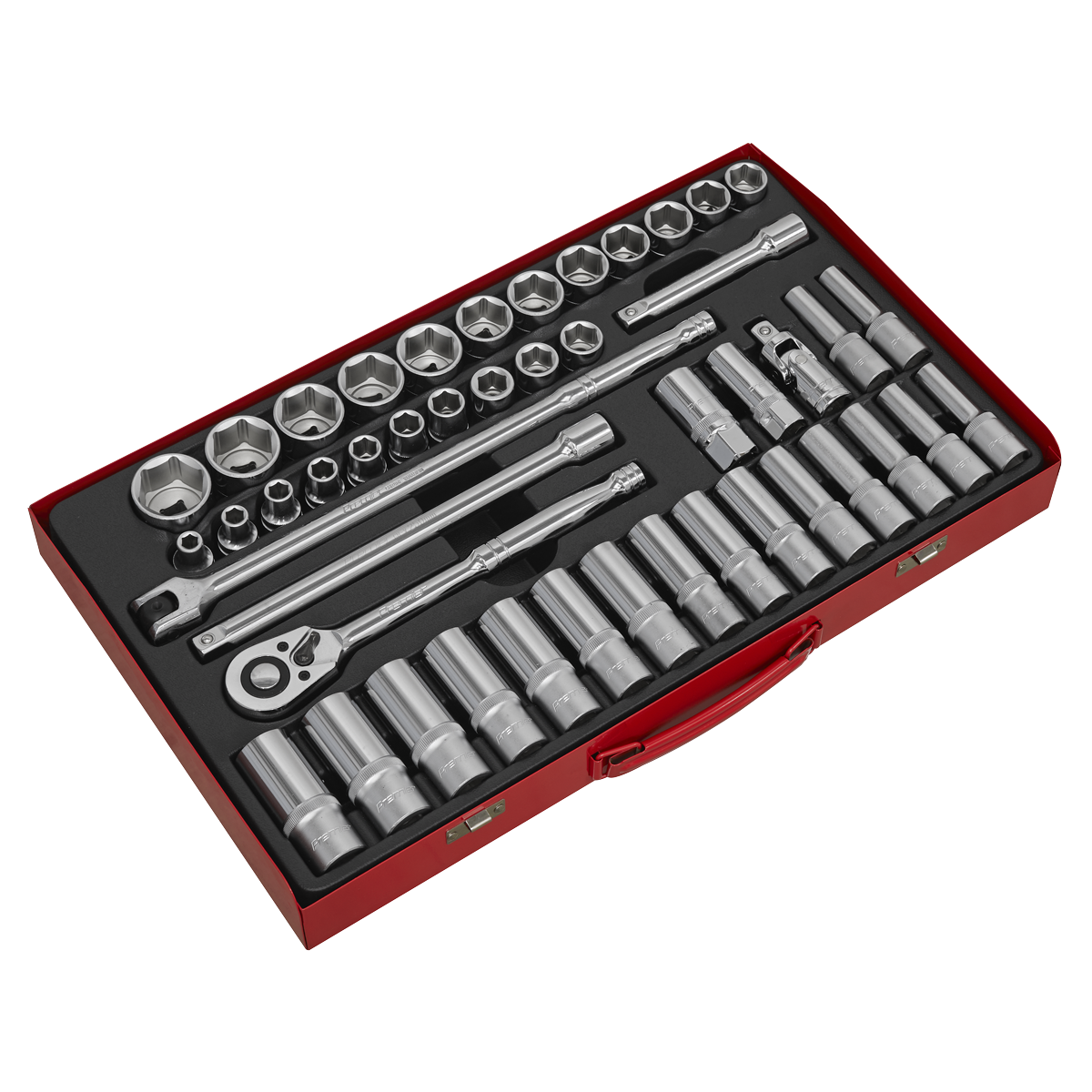 Sealey Socket Set 46 Pieces 1/2" Square Drive 6 Point WallDrive - Metric AK6941