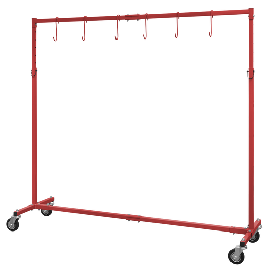 Sealey Adjustable Paint Hanger 1.95m Multipurpose Adjustable Frame + Paint Hooks