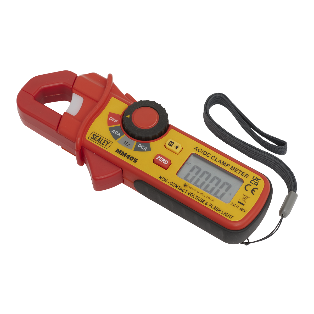 Sealey Mini AC/DC Clamp Meter With Backlit LCD Display & LED Light MM405