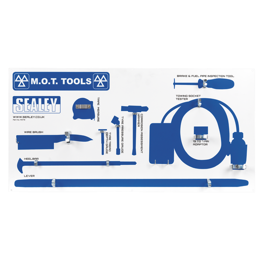 Sealey MOT Tool Board - Wall Mounting and Supplied With Fitting Kit MOTB
