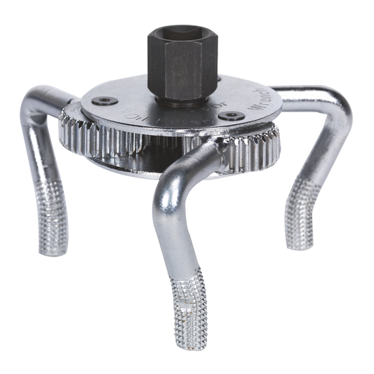Sealey Oil Filter Claw Wrench Ø43-102mm With 3/8" & 1/2" Square Drive MS004