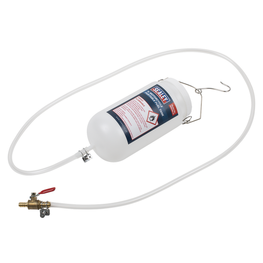 Sealey Motorcycle Portable Fuel Tank 1 Litres Hose Length 950mm - White MS029