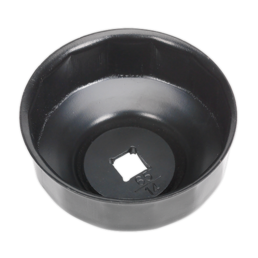 Sealey Oil Filter Cap Wrench 65mm x 14 Flutes 3/8" Low Profile Design MS044