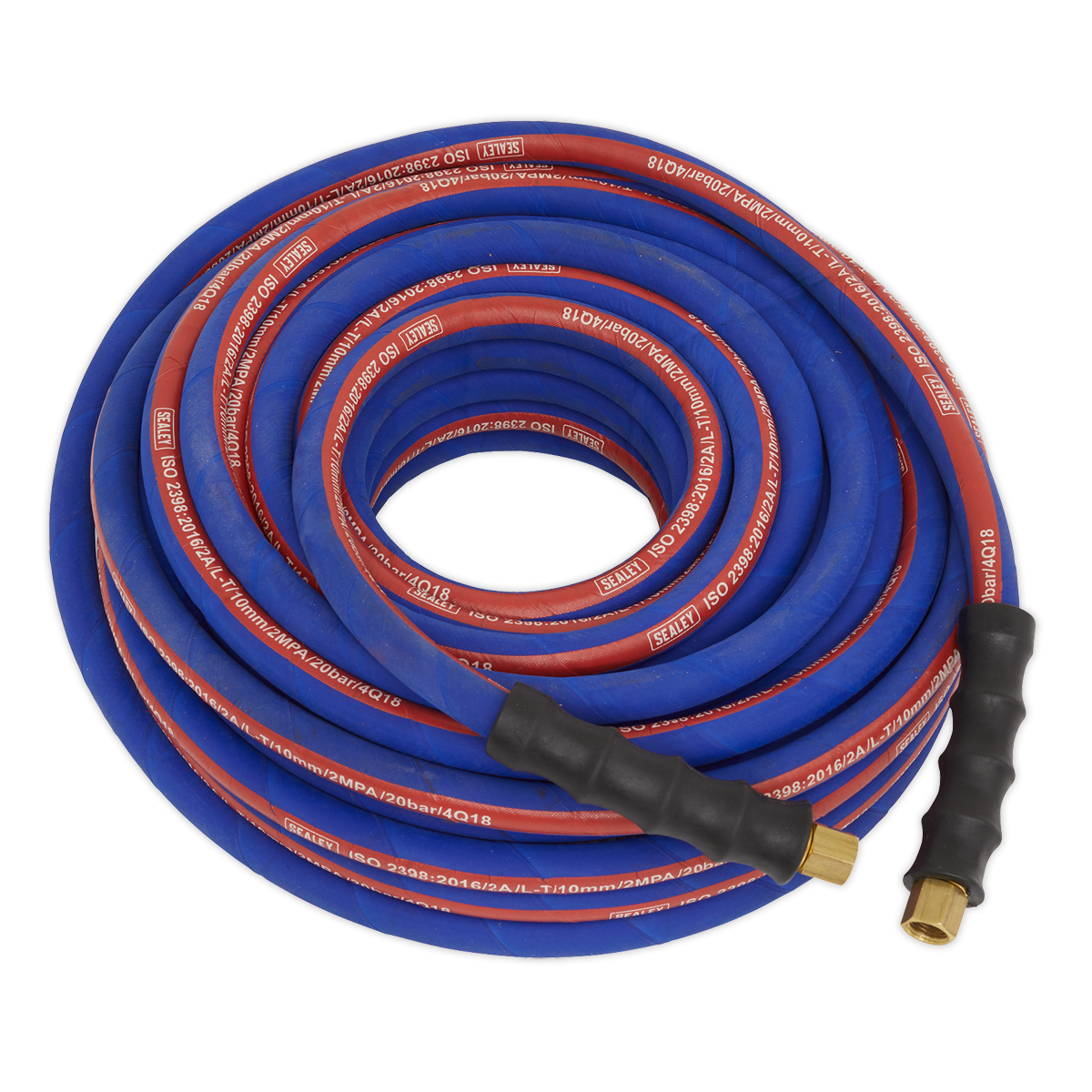 Sealey Air Hose 20 Metres x Ø10mm With 1/4" BSP Unions Extra Heavy Duty AH20R/38
