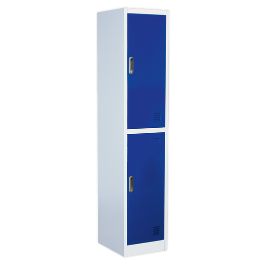 Sealey Single Locker With 2 Doors Ventilated With Lock 380 x 450 x 1850mm SL2D