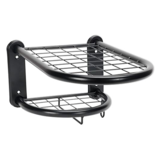 Sealey Motorcycle Helmet & Gear Tidy Wall Mounting Unit Capacity 15kg MS080