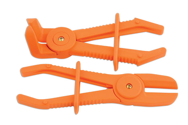 LASER 5527 2Pcs Hose Clamp Pliers Set Flexible Straight & Angled 35mm Jaw