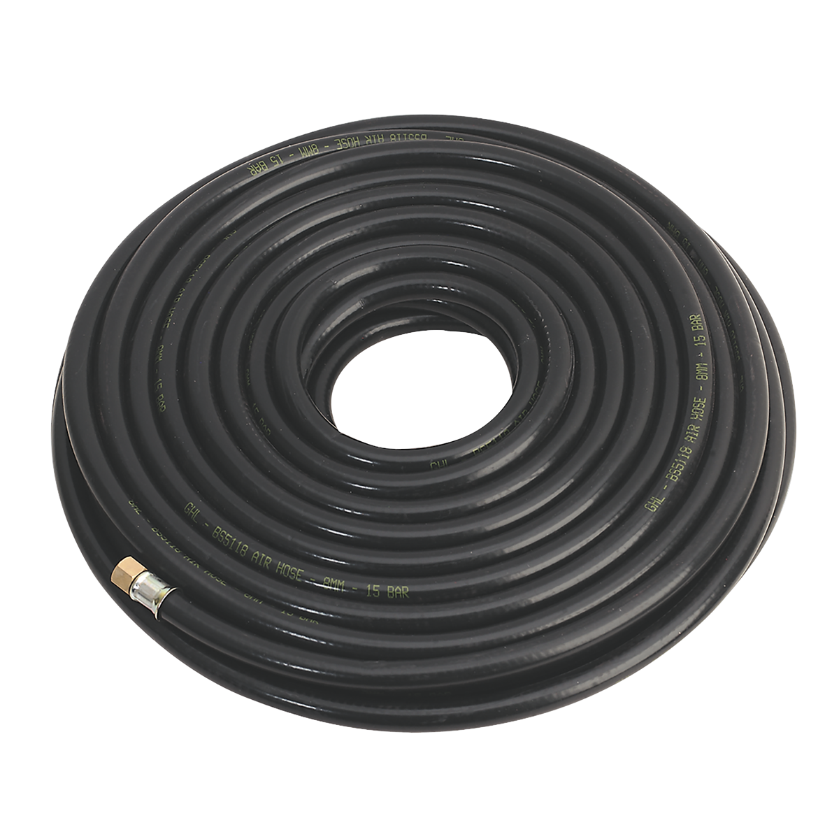 Sealey Air Hose 20m x Ø8mm With 1/4" BSP Swivel Unions - Heavy Duty AH20RX