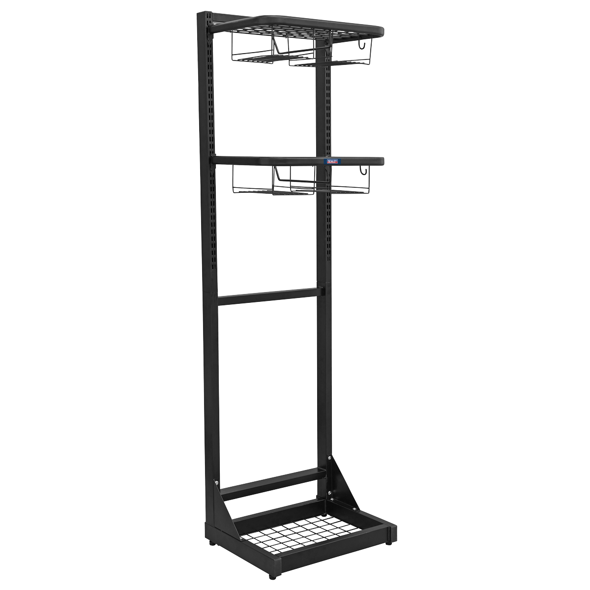 Sealey Motorcycle Helmet Gear Tidy Freestanding Steel Adjustable Shelves MS081FS
