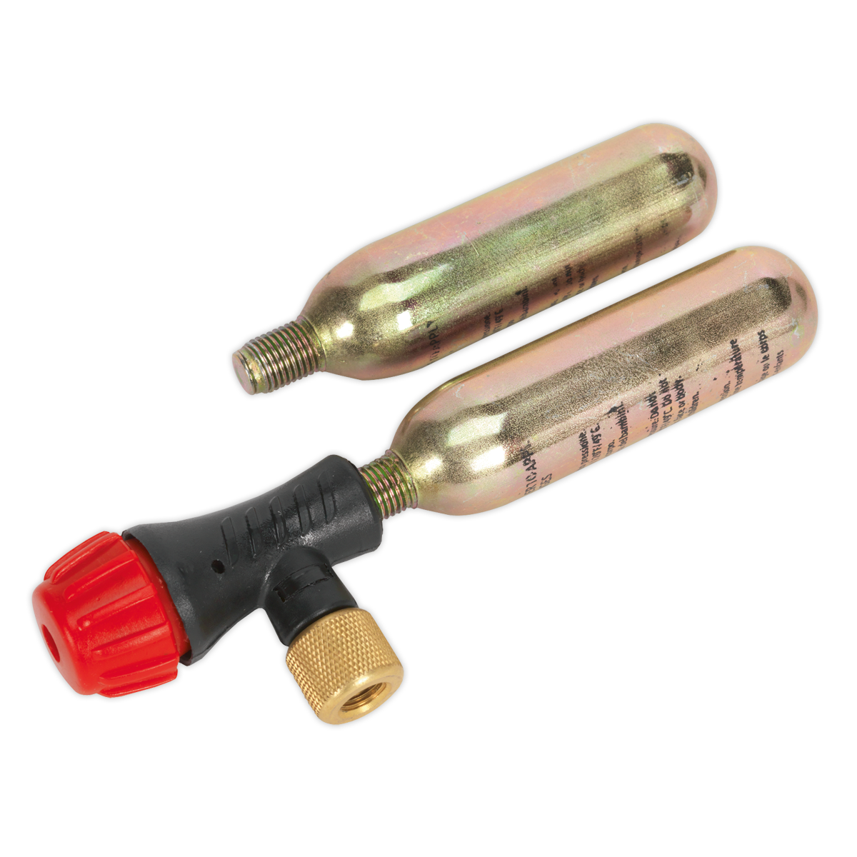 Sealey Motorcycle CO2 Emergency Tyre Inflator Kit With Schrader Adaptor MS087