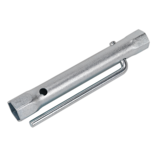 Sealey 18/21mm Double End Long Reach Spark Plug Box Spanner With L-Bar MS161